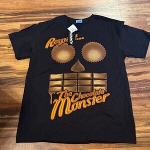 Chocolate Monster Graphic Tee - Black and Brown